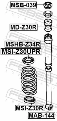 FEBEST Rubber Buffer, suspension (MD-Z30R)
