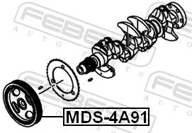 FEBEST Belt Pulley, crankshaft (MDS-4A91)