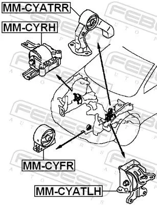 FEBEST Mounting, engine (MM-CYATLH)