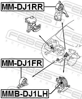 FEBEST Mounting, engine (MMB-DJ1LH)