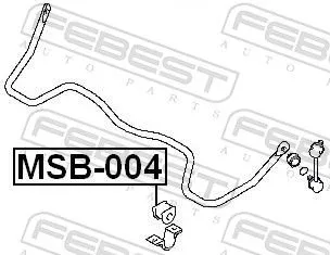 FEBEST Mounting, stabiliser bar (MSB-004)