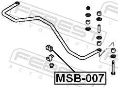 FEBEST Mounting, stabiliser bar (MSB-007)