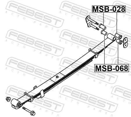FEBEST Bushing, leaf spring (MSB-068)