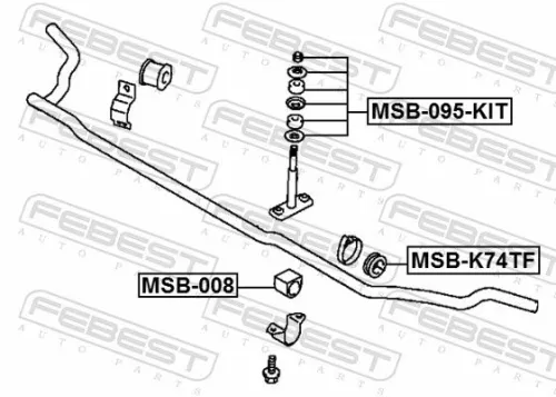 FEBEST Mounting, stabiliser bar (MSB-K74TF)