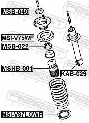 FEBEST Spring Seat (MSI-V75WF)