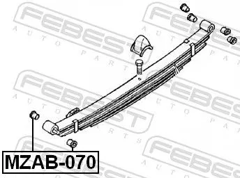 FEBEST Bushing, leaf spring (MZAB-070)