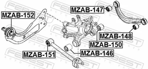 FEBEST Mounting, control/trailing arm (MZAB-152)