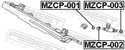 FEBEST Seal Ring, nozzle holder (MZCP-002)