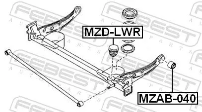 FEBEST Rubber Buffer, suspension (MZD-LWR)