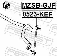 FEBEST Mounting, stabiliser bar (MZSB-GJF)