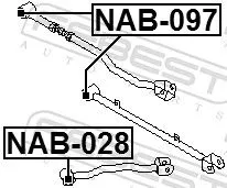 FEBEST Mounting, control/trailing arm (NAB-097)