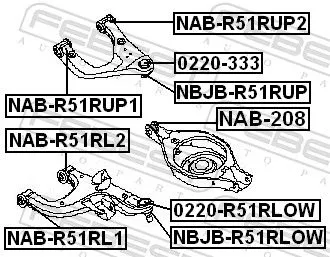 FEBEST Mounting, control/trailing arm (NAB-208)