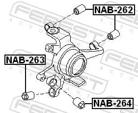 FEBEST Mounting, control/trailing arm (NAB-263)