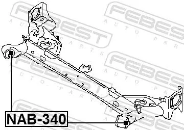 FEBEST Bushing, axle beam (NAB-340)