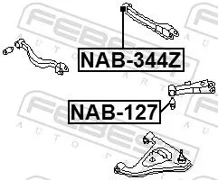FEBEST Mounting, control/trailing arm (NAB-344Z)