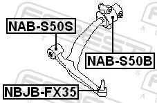 FEBEST Repair kit, supporting/ball joint (NBJB-FX35)