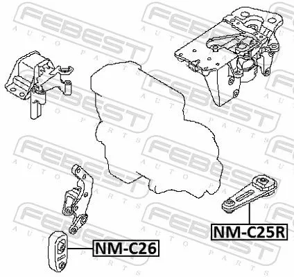 FEBEST Mounting, engine (NM-C26)