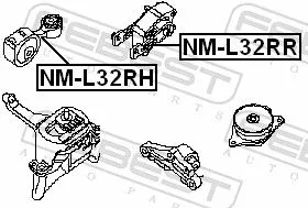 FEBEST Mounting, engine (NM-L32RH)