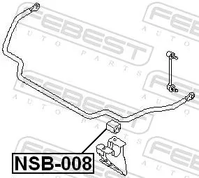 FEBEST Mounting, stabiliser bar (NSB-008)