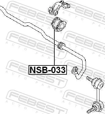 FEBEST Mounting, stabiliser bar (NSB-033)