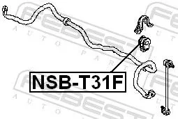 FEBEST Mounting, stabiliser bar (NSB-T31F)