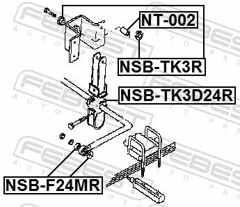 FEBEST Mounting, stabiliser bar (NSB-TK3D24R)