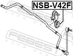 FEBEST Mounting, stabiliser bar (NSB-V42F)