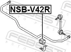 FEBEST Mounting, stabiliser bar (NSB-V42R)