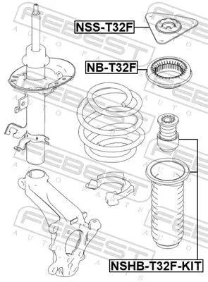 FEBEST Suspension Strut Support Mount (NSS-T32F)