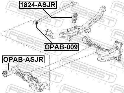 FEBEST Bushing, axle beam (OPAB-ASJR)