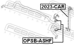 FEBEST Mounting, stabiliser bar (OPSB-ASHF)