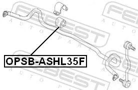 FEBEST Mounting, stabiliser bar (OPSB-ASHL35F)