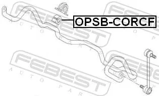 FEBEST Mounting, stabiliser bar (OPSB-CORCF)