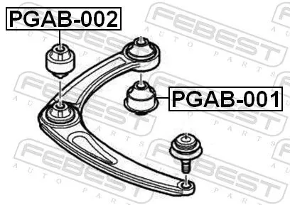 FEBEST Mounting, control/trailing arm (PGAB-001)