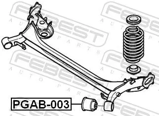 FEBEST Bushing, axle beam (PGAB-003)