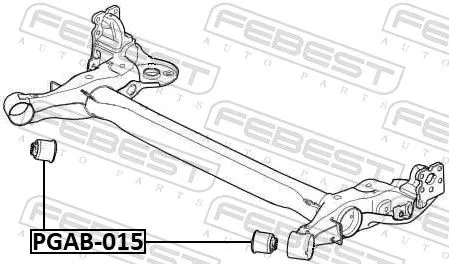 FEBEST Bushing, axle beam (PGAB-015)