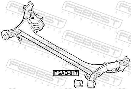 FEBEST Bushing, axle beam (PGAB-017)