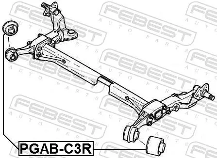 FEBEST Bushing, axle beam (PGAB-C3R)