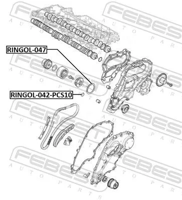 FEBEST Gasket, timing case cover (RINGOL-042-PCS10)