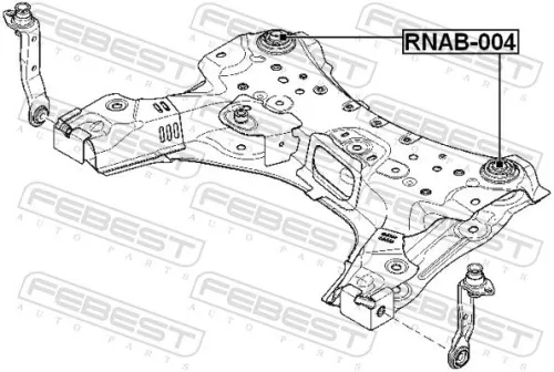 FEBEST Bushing, axle beam (RNAB-004)