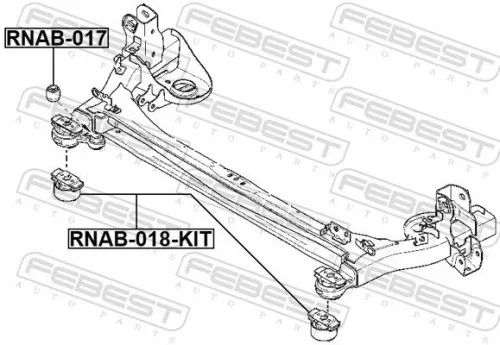 FEBEST Bushing, axle beam (RNAB-017)