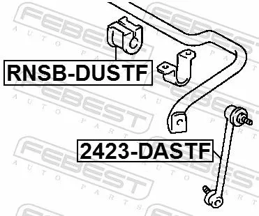 FEBEST Mounting, stabiliser bar (RNSB-DUSTF)