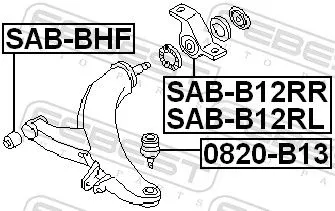 FEBEST Mounting, control/trailing arm (SAB-B12RL)