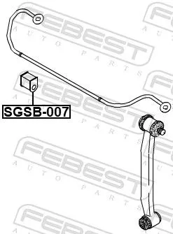 FEBEST Mounting, stabiliser bar (SGSB-007)