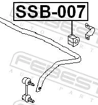 FEBEST Mounting, stabiliser bar (SSB-007)