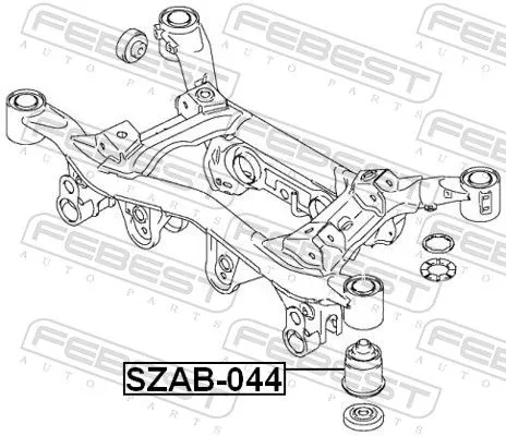 FEBEST Bushing, axle beam (SZAB-044)