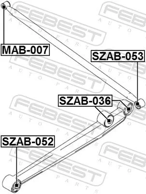 FEBEST Mounting, control/trailing arm (SZAB-053)
