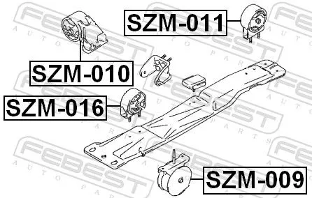 FEBEST Mounting, engine (SZM-016)