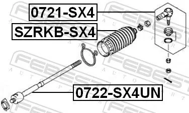 FEBEST Bellow, steering (SZRKB-SX4)