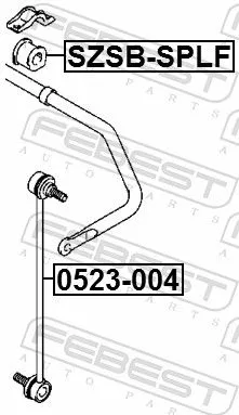 FEBEST Mounting, stabiliser bar (SZSB-SPLF)
